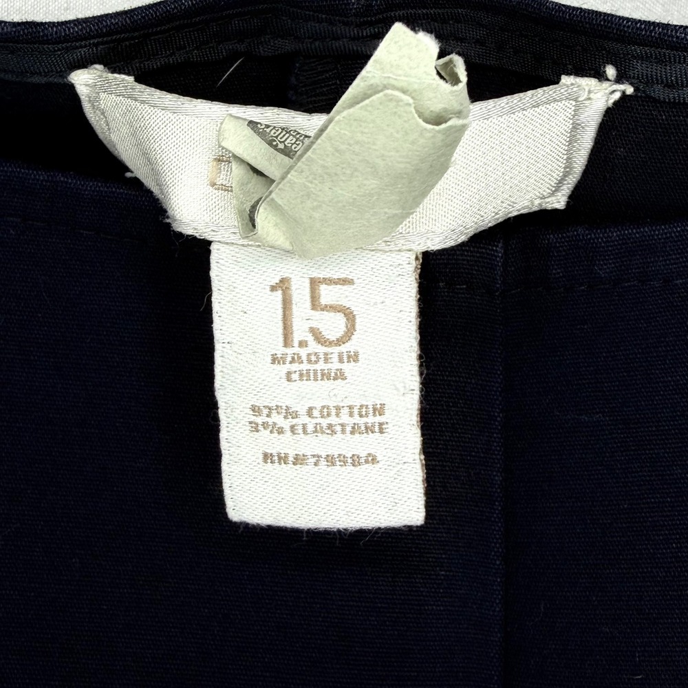 Chicos Navy Blue Straight Leg Stretch Cotton Trousers Pants Size 1.5 Womens - Picture 5 of 6
